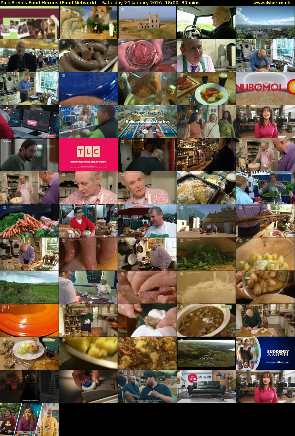 Rick Stein's Food Heroes (Food Network) Saturday 24 January 2026 18:00 - 18:30