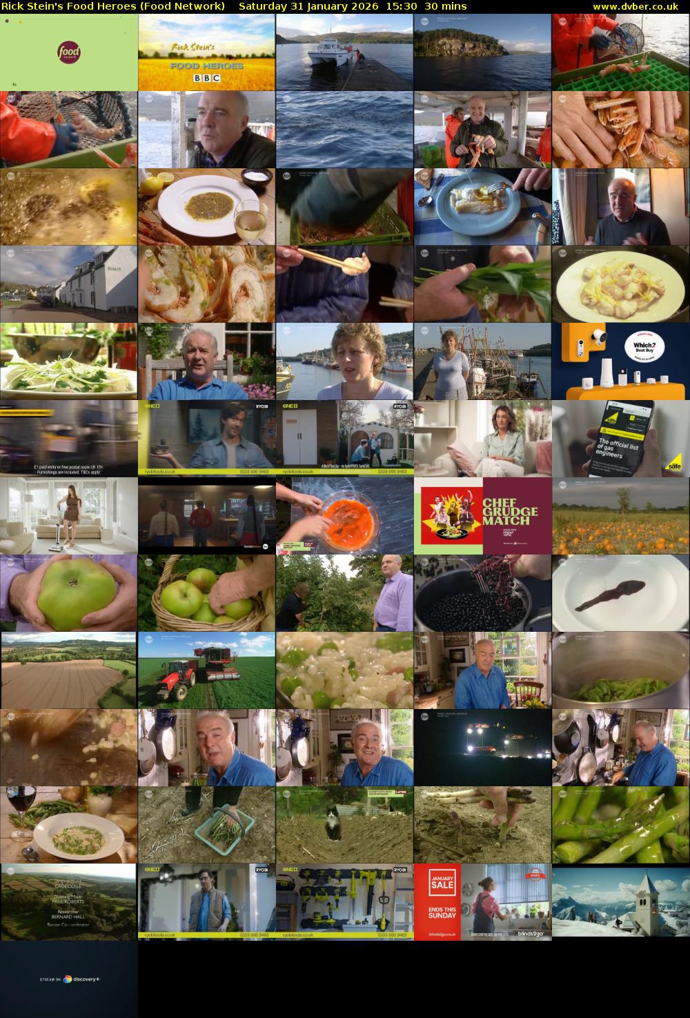 Rick Stein's Food Heroes (Food Network) Saturday 31 January 2026 15:30 - 16:00