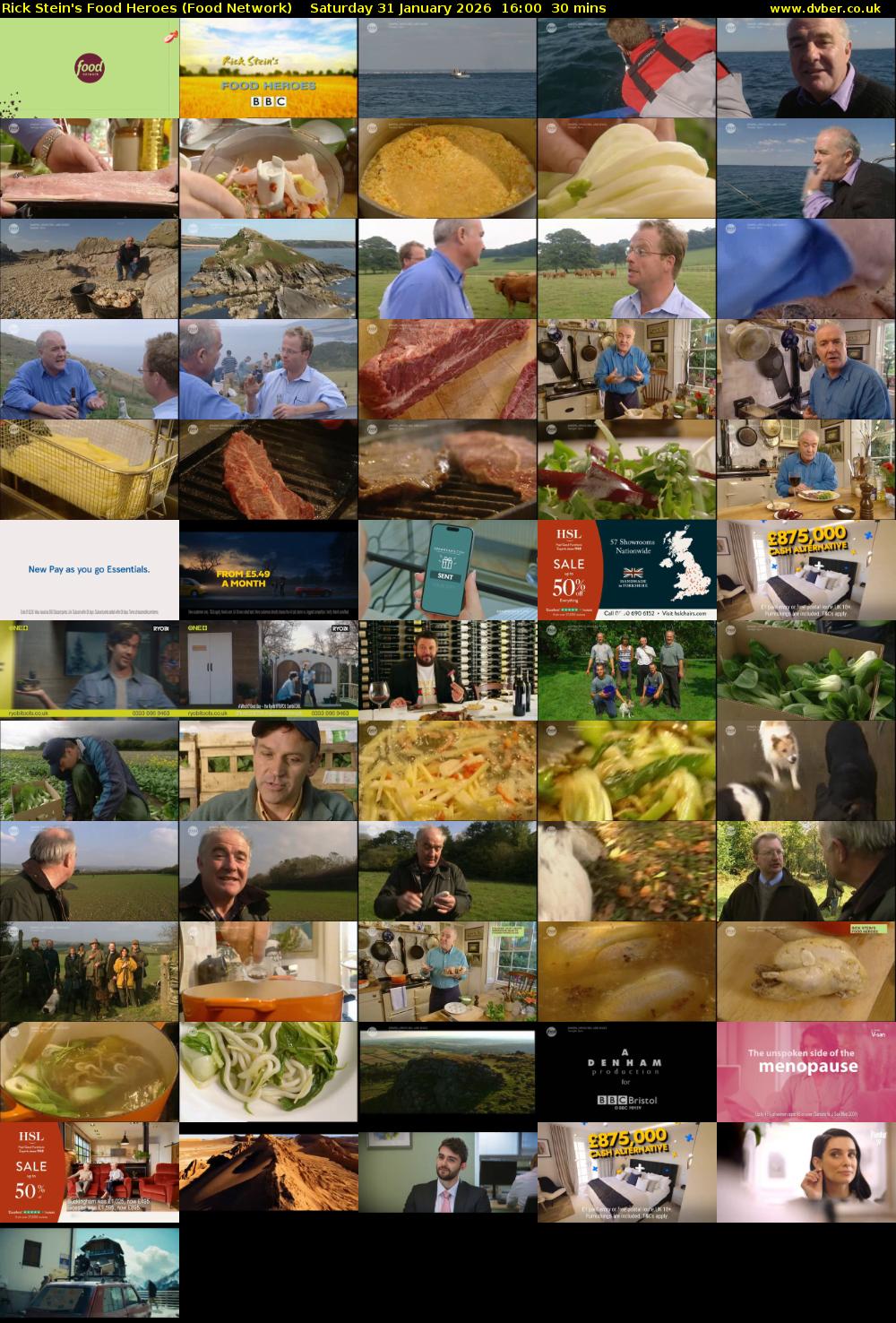 Rick Stein's Food Heroes (Food Network) Saturday 31 January 2026 16:00 - 16:30