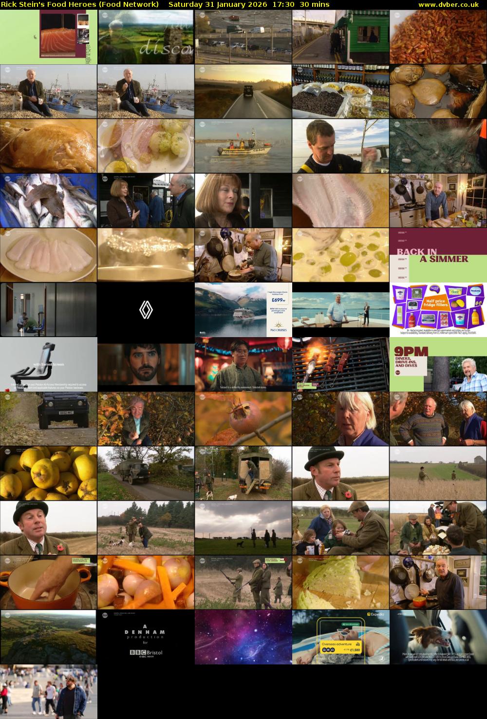 Rick Stein's Food Heroes (Food Network) Saturday 31 January 2026 17:30 - 18:00