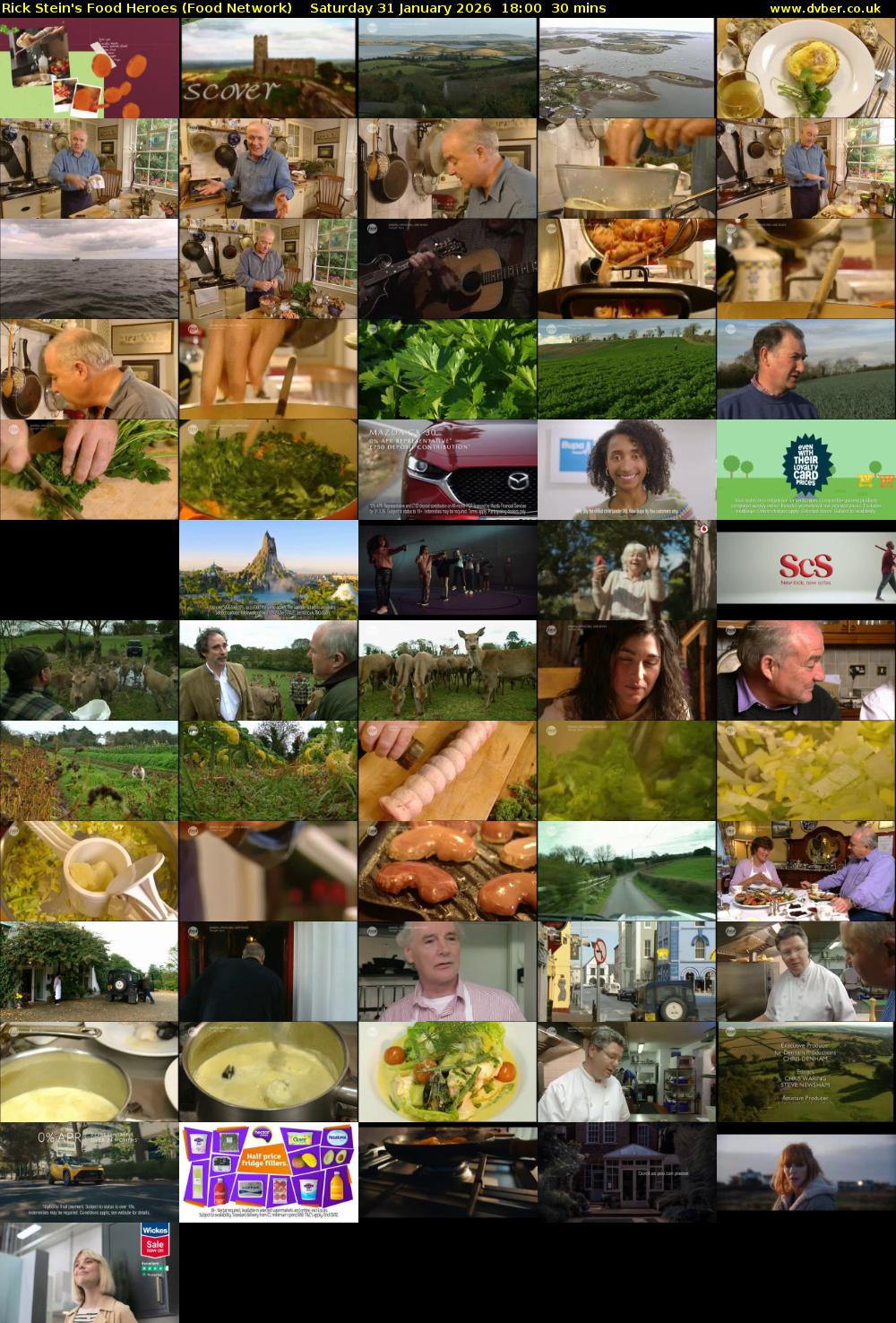 Rick Stein's Food Heroes (Food Network) Saturday 31 January 2026 18:00 - 18:30