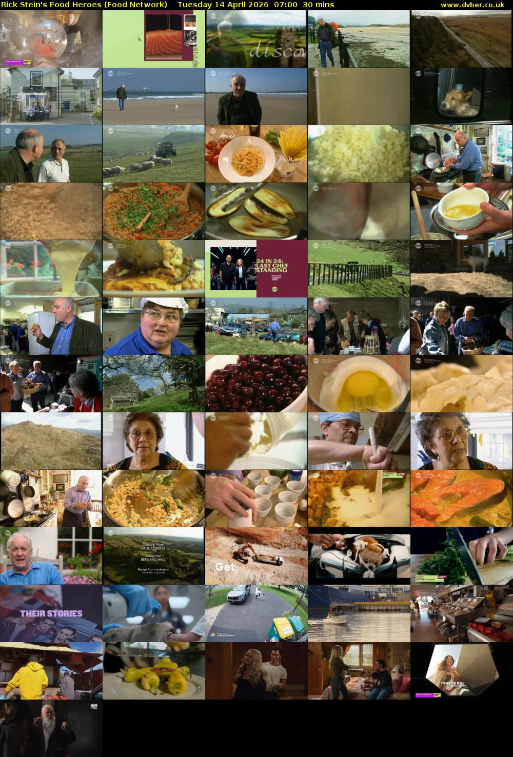 Rick Stein's Food Heroes (Food Network) Tuesday 14 April 2026 07:00 - 07:30