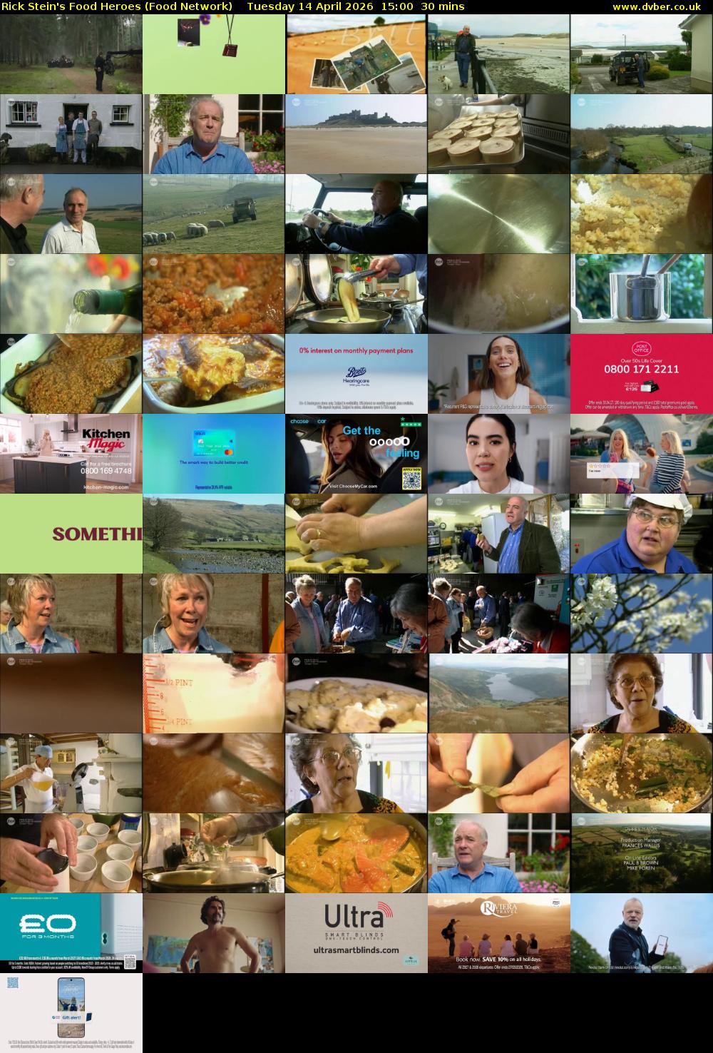 Rick Stein's Food Heroes (Food Network) Tuesday 14 April 2026 15:00 - 15:30