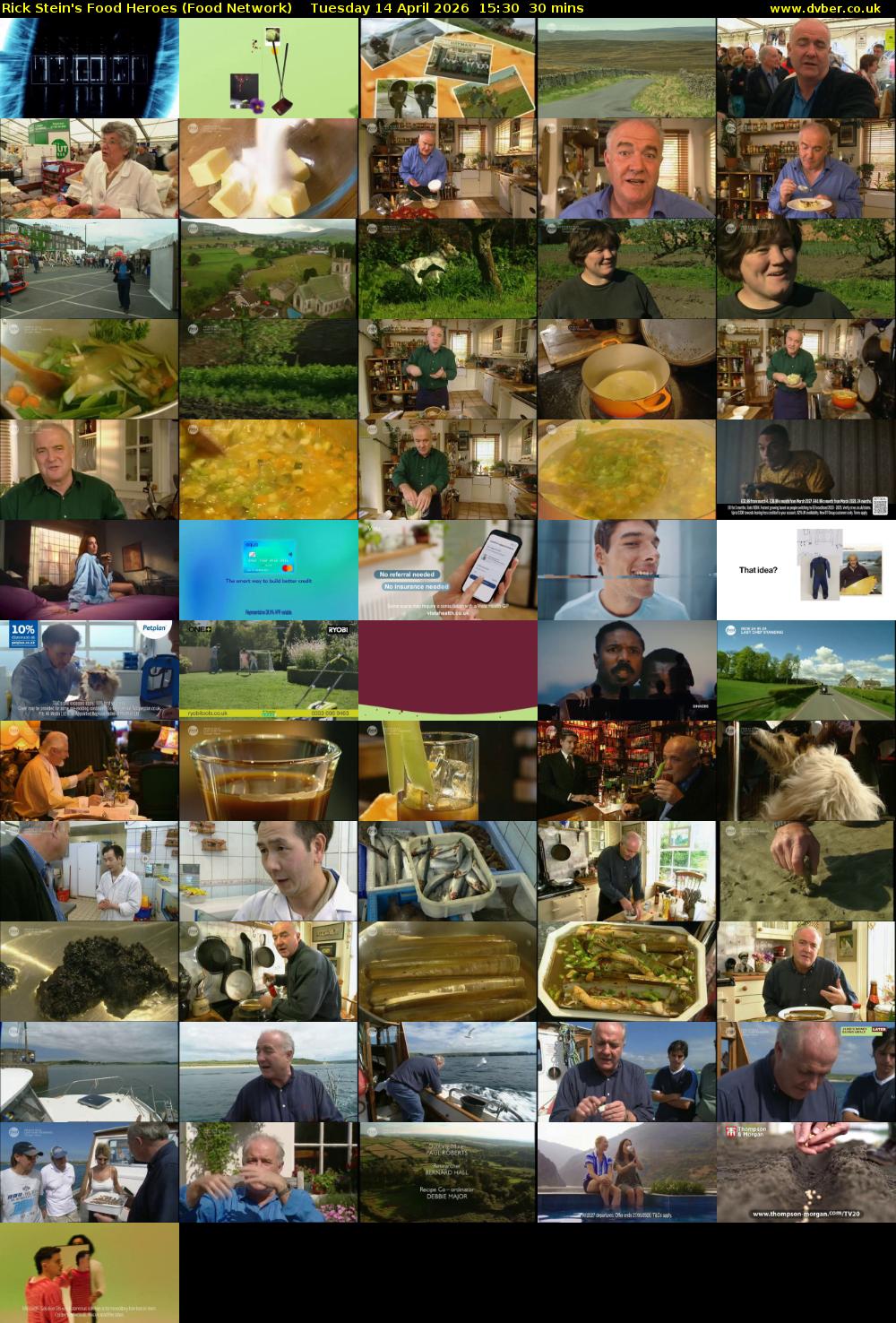 Rick Stein's Food Heroes (Food Network) Tuesday 14 April 2026 15:30 - 16:00