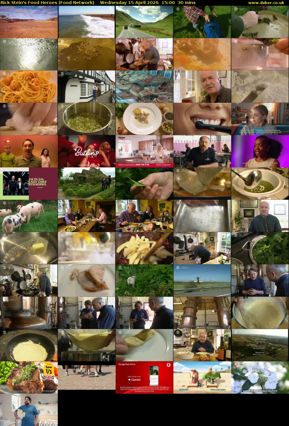 Rick Stein's Food Heroes (Food Network) Wednesday 15 April 2026 15:00 - 15:30