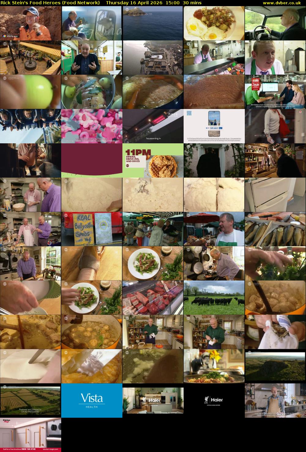 Rick Stein's Food Heroes (Food Network) Thursday 16 April 2026 15:00 - 15:30
