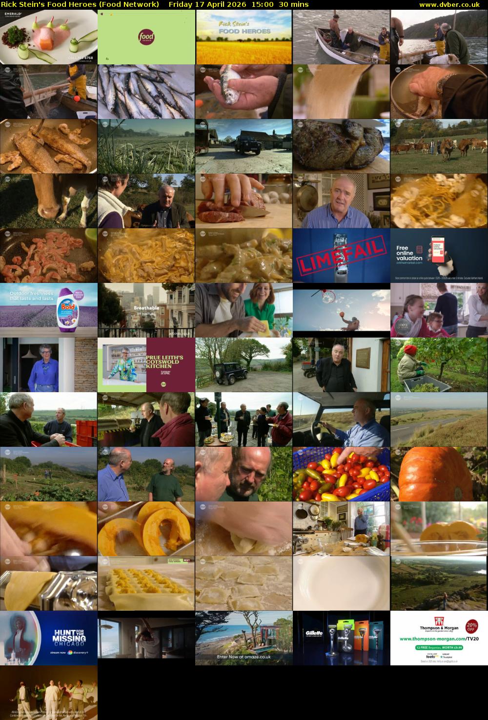 Rick Stein's Food Heroes (Food Network) Friday 17 April 2026 15:00 - 15:30