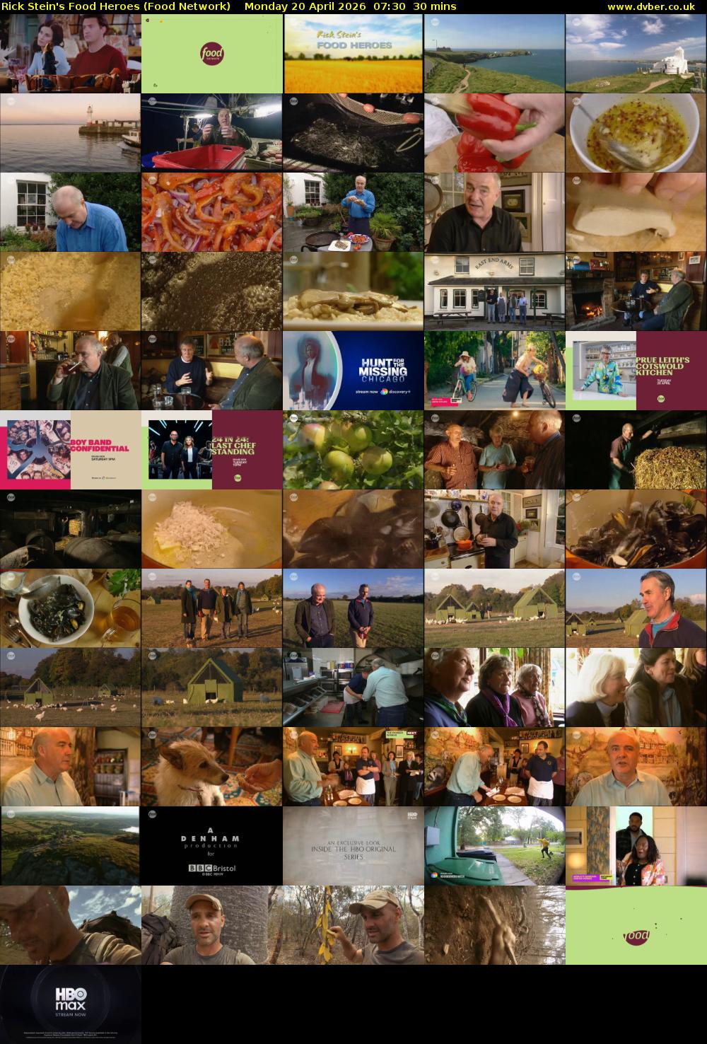 Rick Stein's Food Heroes (Food Network) Monday 20 April 2026 07:30 - 08:00