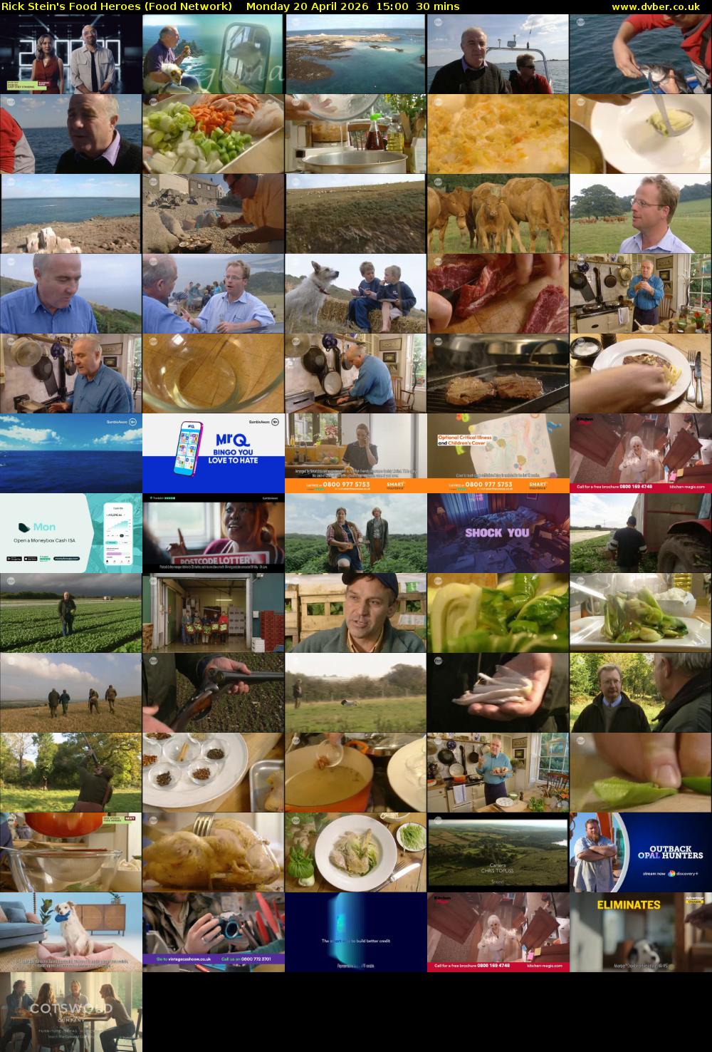Rick Stein's Food Heroes (Food Network) Monday 20 April 2026 15:00 - 15:30