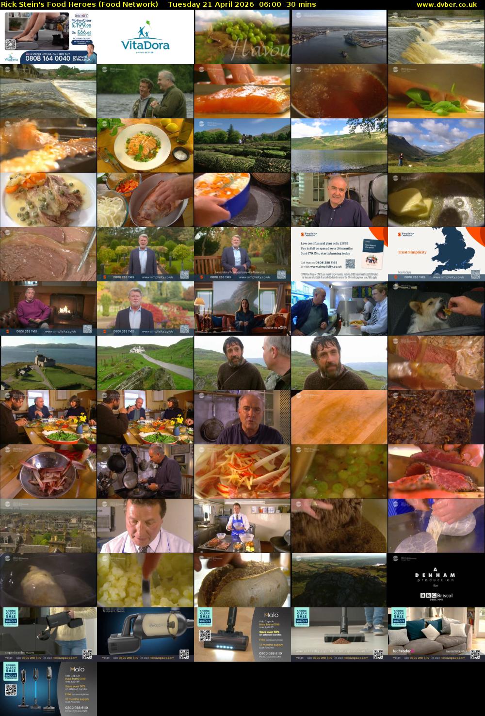 Rick Stein's Food Heroes (Food Network) Tuesday 21 April 2026 06:00 - 06:30