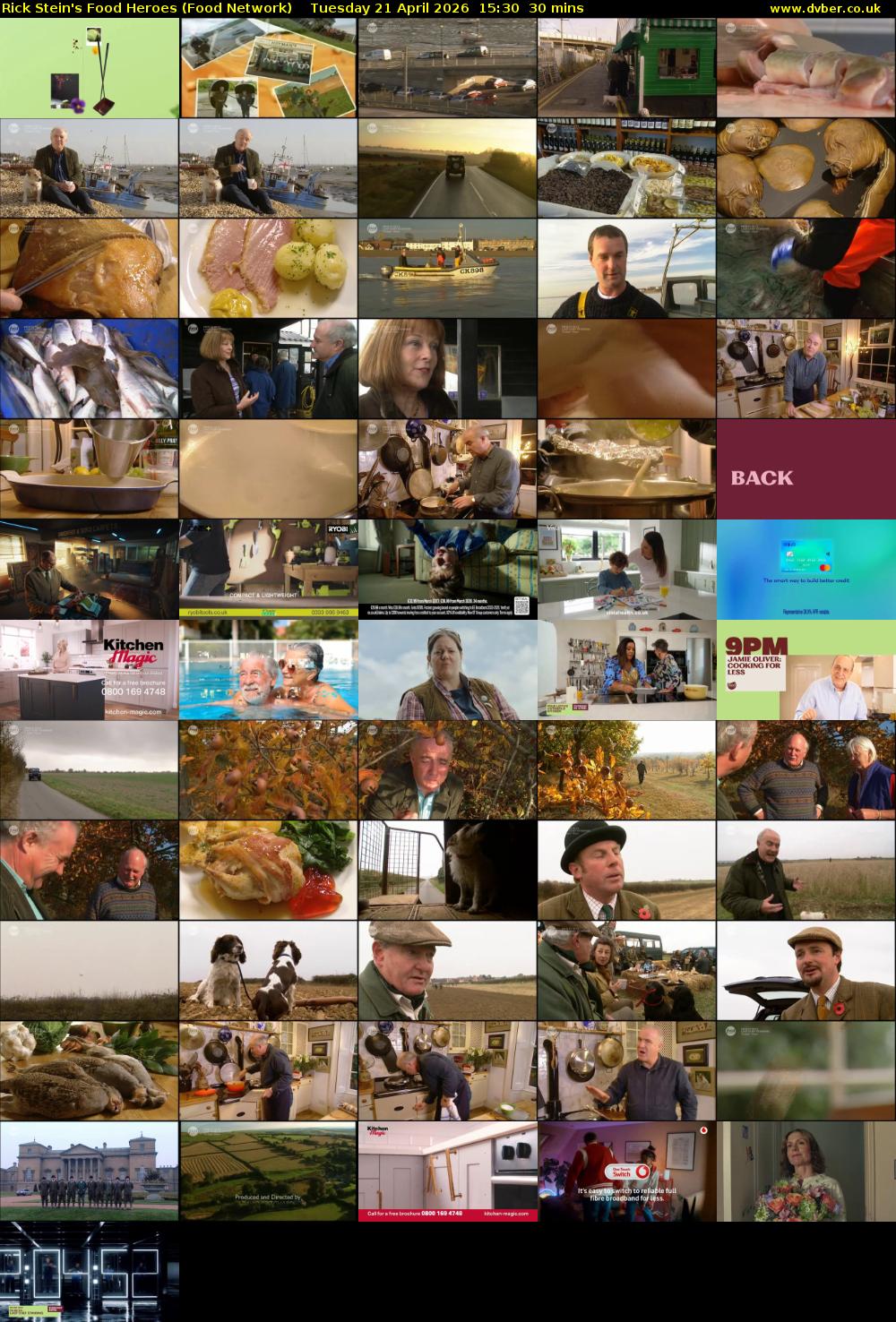 Rick Stein's Food Heroes (Food Network) Tuesday 21 April 2026 15:30 - 16:00