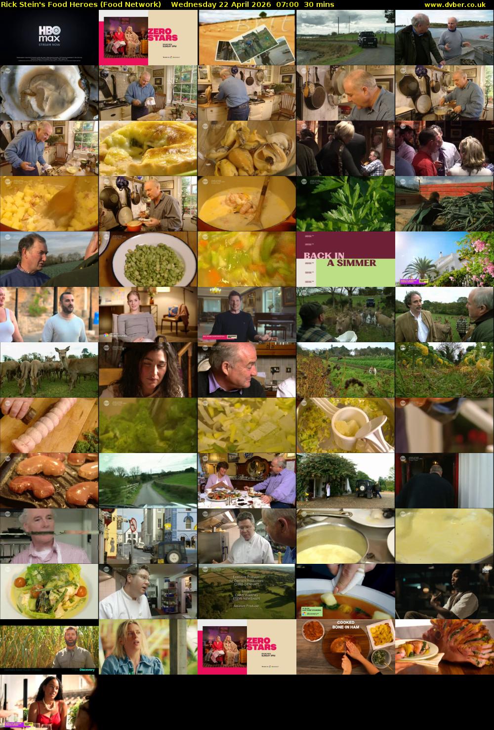 Rick Stein's Food Heroes (Food Network) Wednesday 22 April 2026 07:00 - 07:30