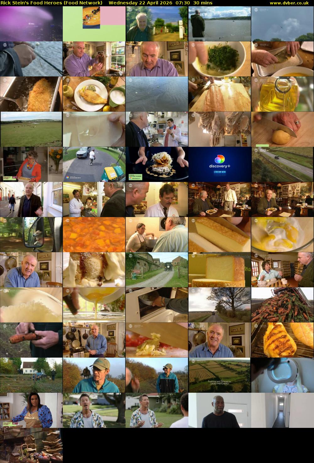 Rick Stein's Food Heroes (Food Network) Wednesday 22 April 2026 07:30 - 08:00