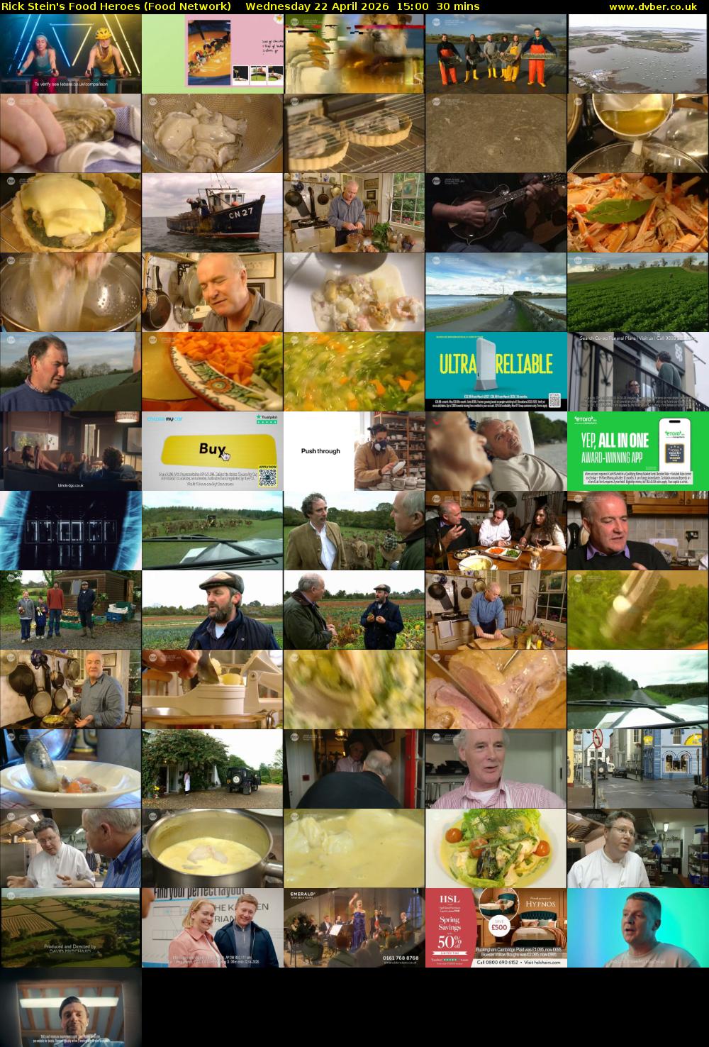 Rick Stein's Food Heroes (Food Network) Wednesday 22 April 2026 15:00 - 15:30
