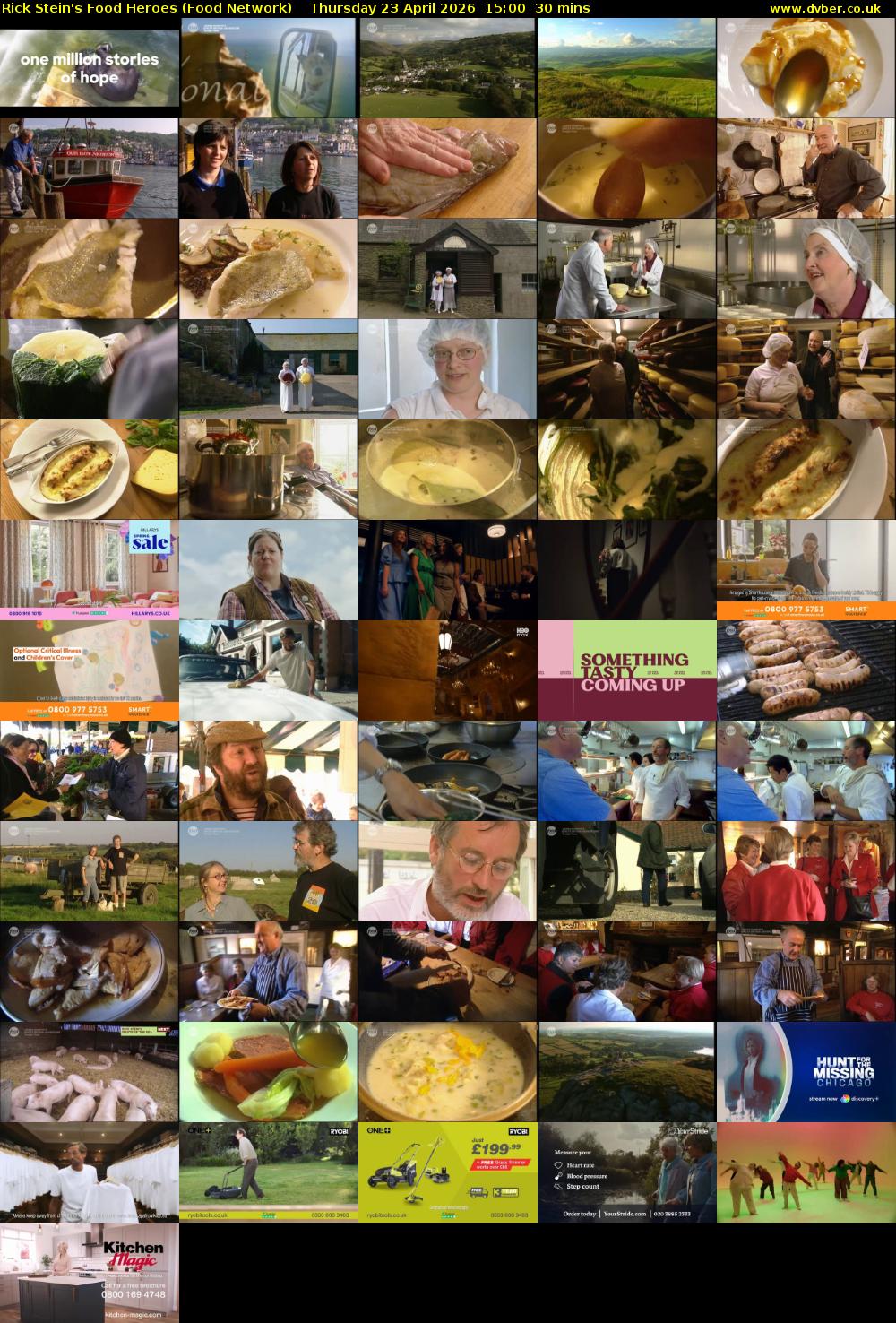 Rick Stein's Food Heroes (Food Network) Thursday 23 April 2026 15:00 - 15:30