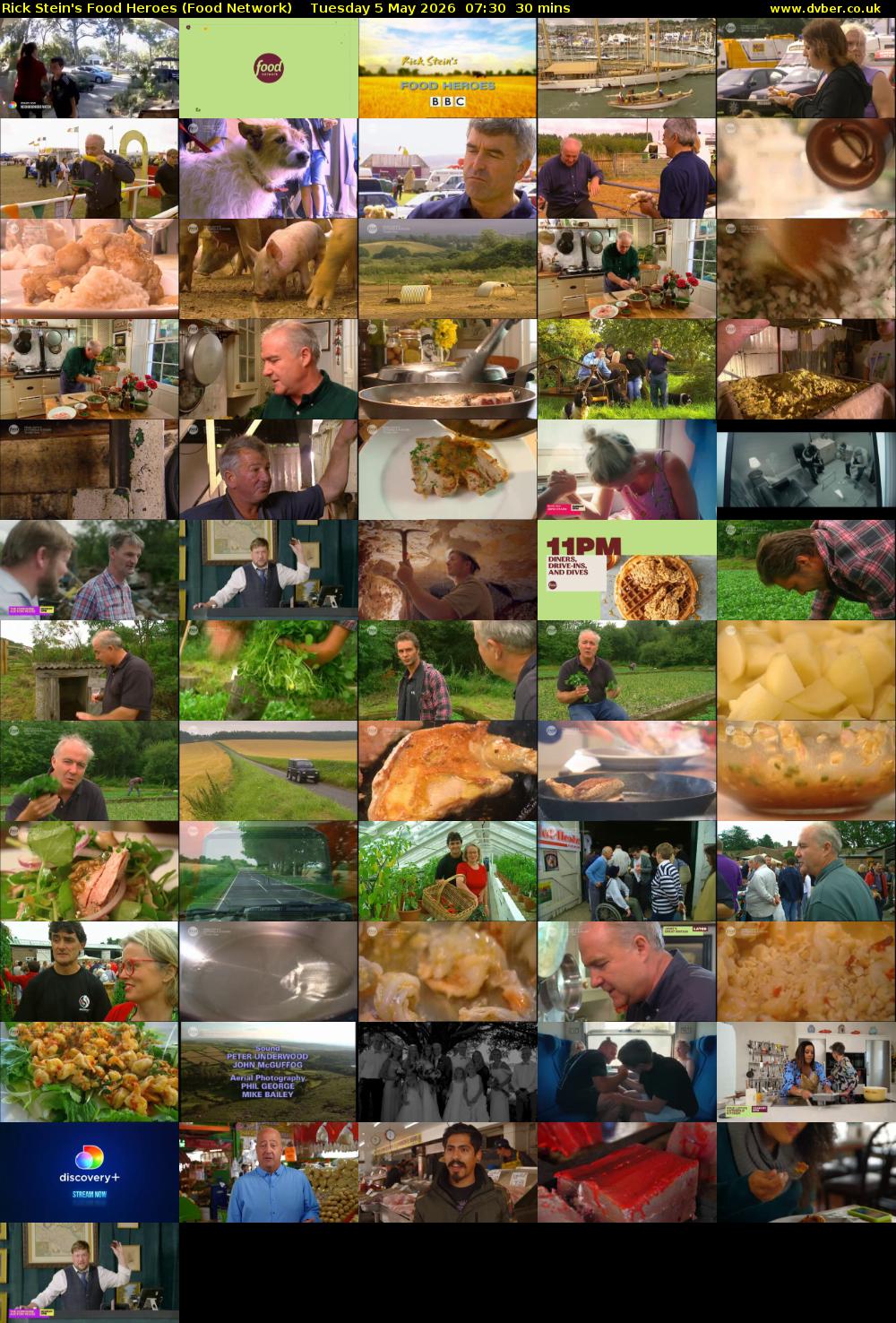 Rick Stein's Food Heroes (Food Network) Tuesday 5 May 2026 07:30 - 08:00