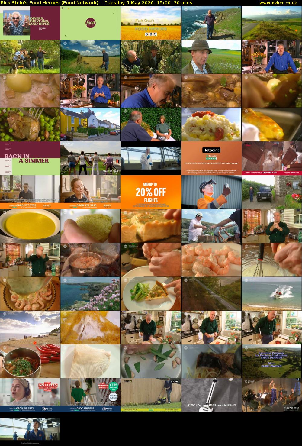 Rick Stein's Food Heroes (Food Network) Tuesday 5 May 2026 15:00 - 15:30