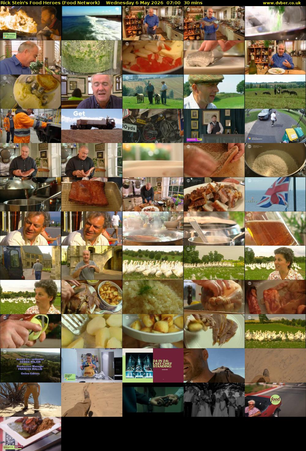 Rick Stein's Food Heroes (Food Network) Wednesday 6 May 2026 07:00 - 07:30