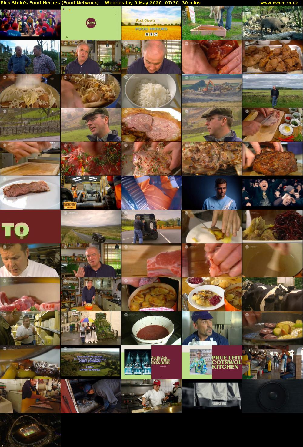 Rick Stein's Food Heroes (Food Network) Wednesday 6 May 2026 07:30 - 08:00