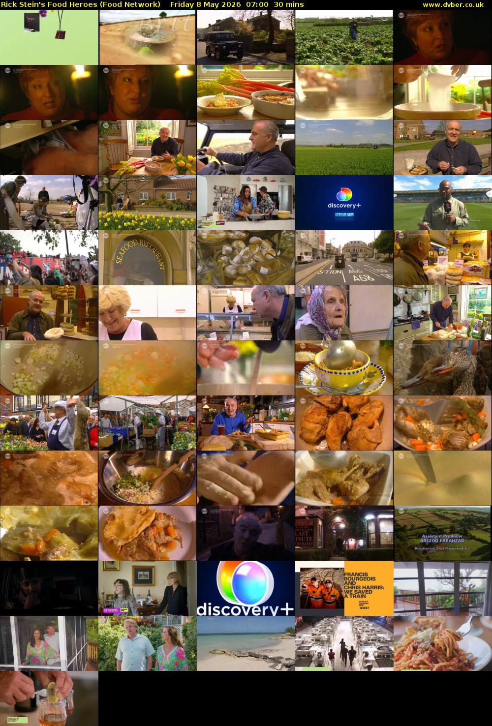 Rick Stein's Food Heroes (Food Network) Friday 8 May 2026 07:00 - 07:30