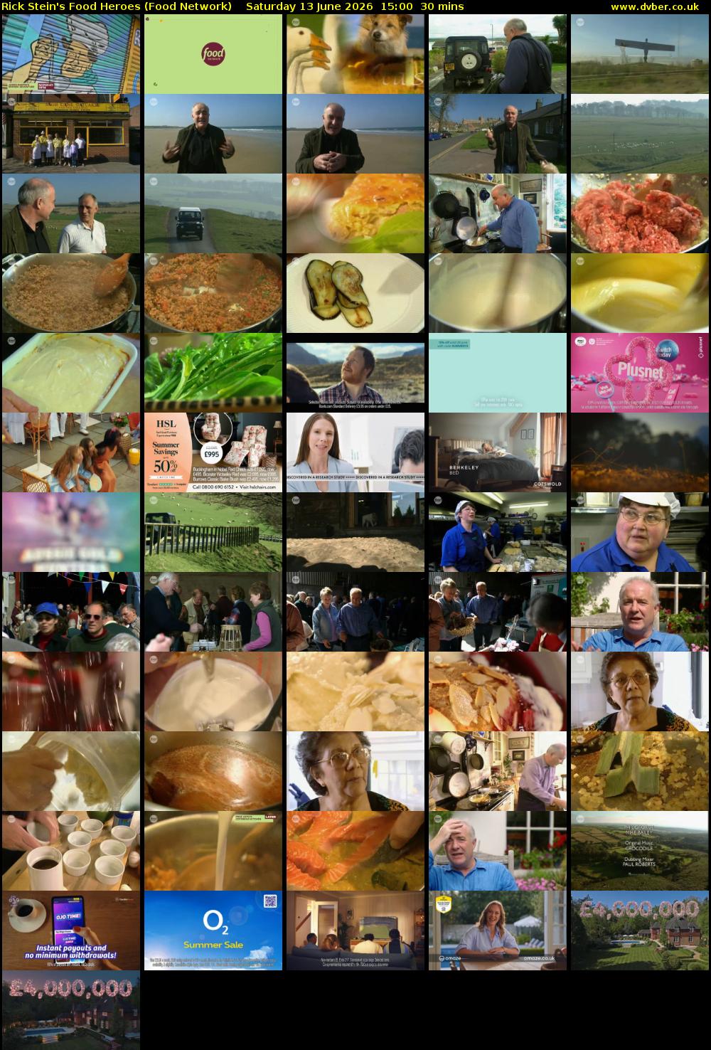 Rick Stein's Food Heroes (Food Network) Saturday 13 June 2026 15:00 - 15:30