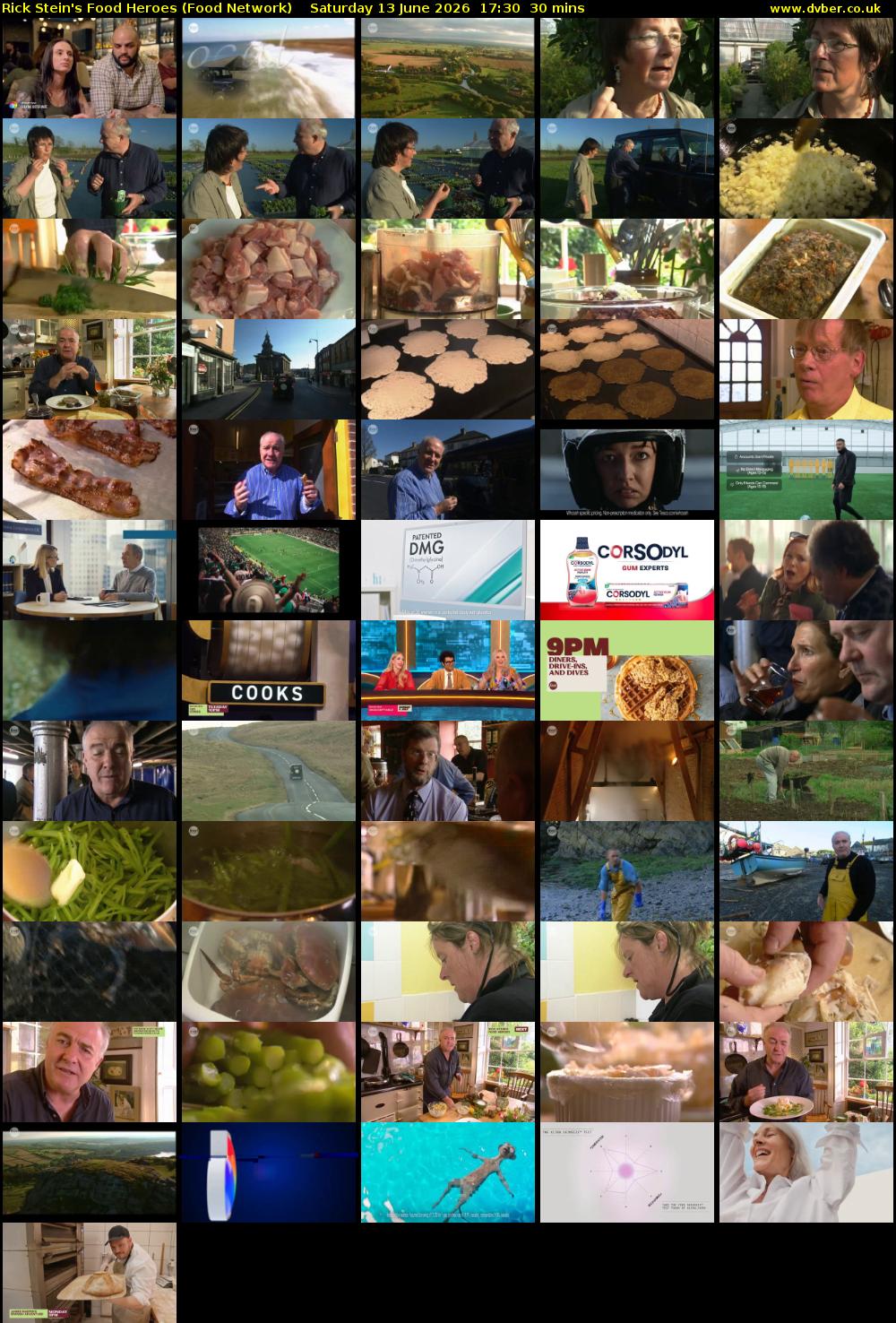 Rick Stein's Food Heroes (Food Network) Saturday 13 June 2026 17:30 - 18:00