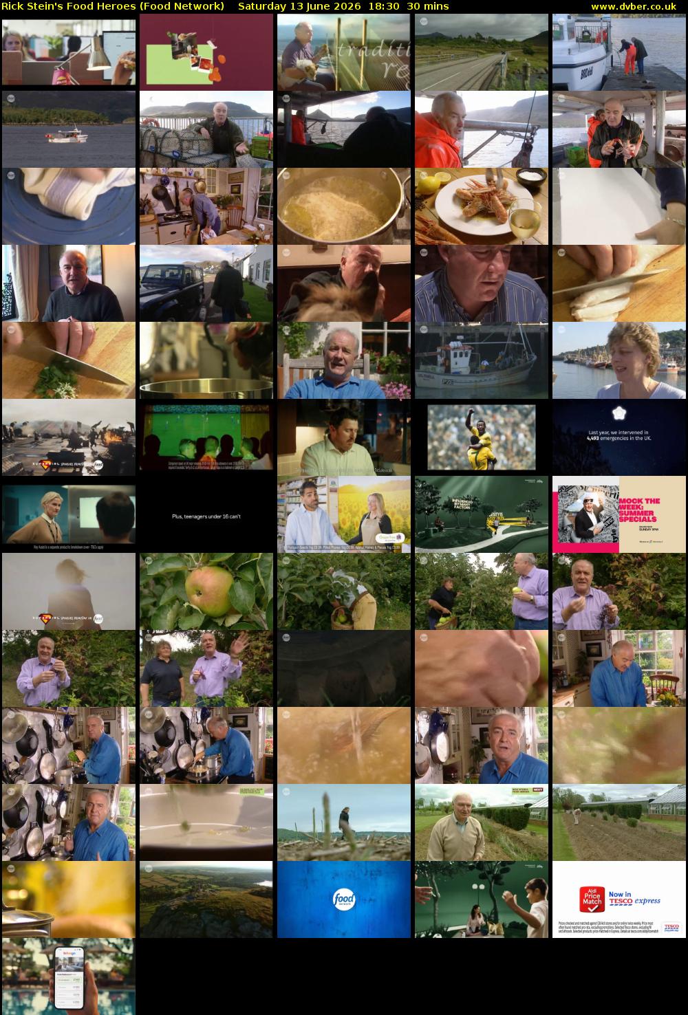 Rick Stein's Food Heroes (Food Network) Saturday 13 June 2026 18:30 - 19:00