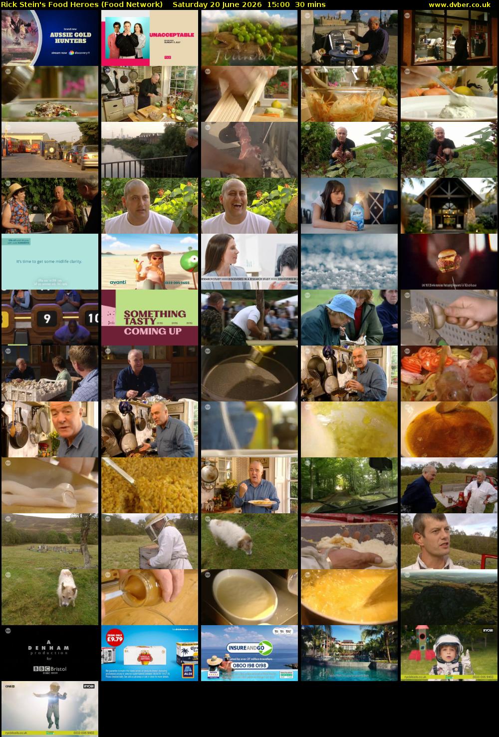 Rick Stein's Food Heroes (Food Network) Saturday 20 June 2026 15:00 - 15:30