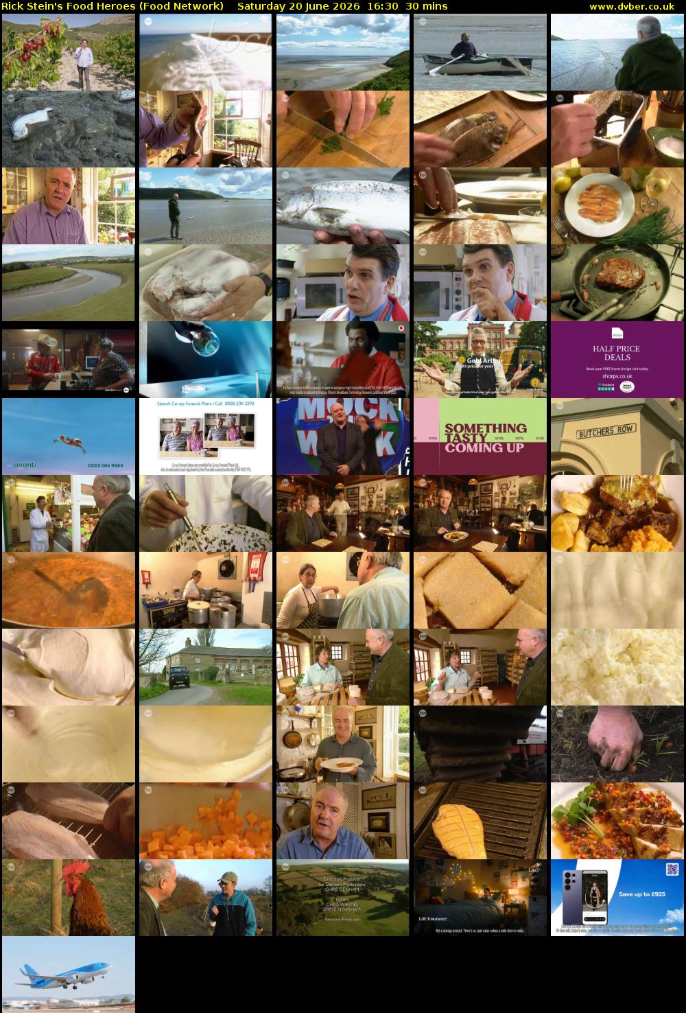 Rick Stein's Food Heroes (Food Network) Saturday 20 June 2026 16:30 - 17:00