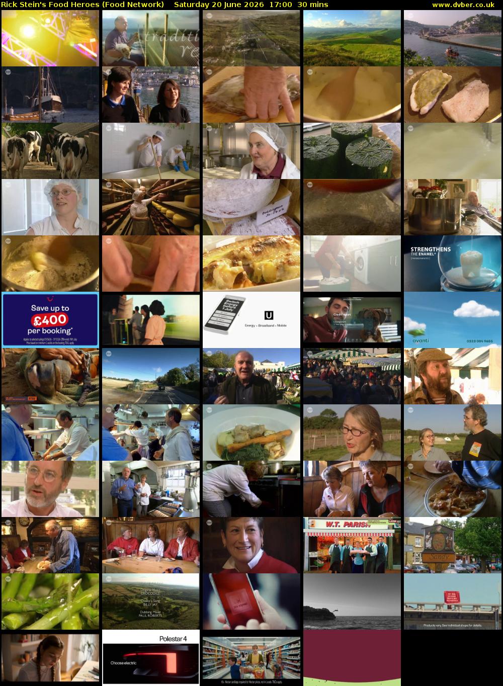 Rick Stein's Food Heroes (Food Network) Saturday 20 June 2026 17:00 - 17:30
