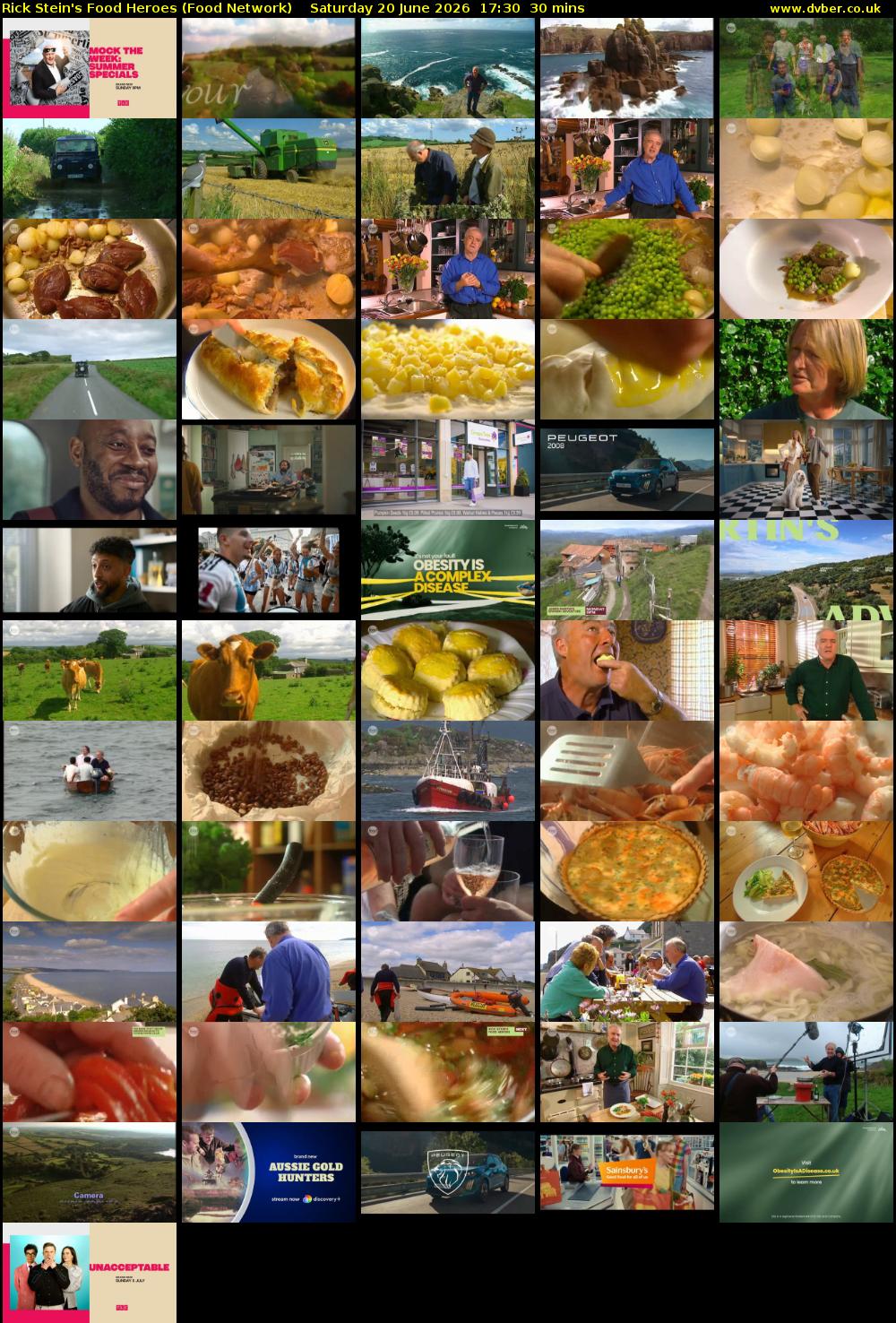 Rick Stein's Food Heroes (Food Network) Saturday 20 June 2026 17:30 - 18:00