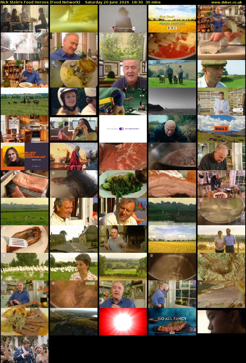 Rick Stein's Food Heroes (Food Network) Saturday 20 June 2026 18:30 - 19:00