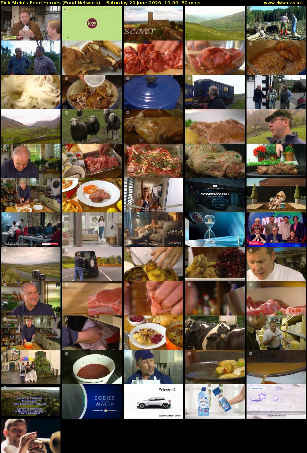 Rick Stein's Food Heroes (Food Network) Saturday 20 June 2026 19:00 - 19:30