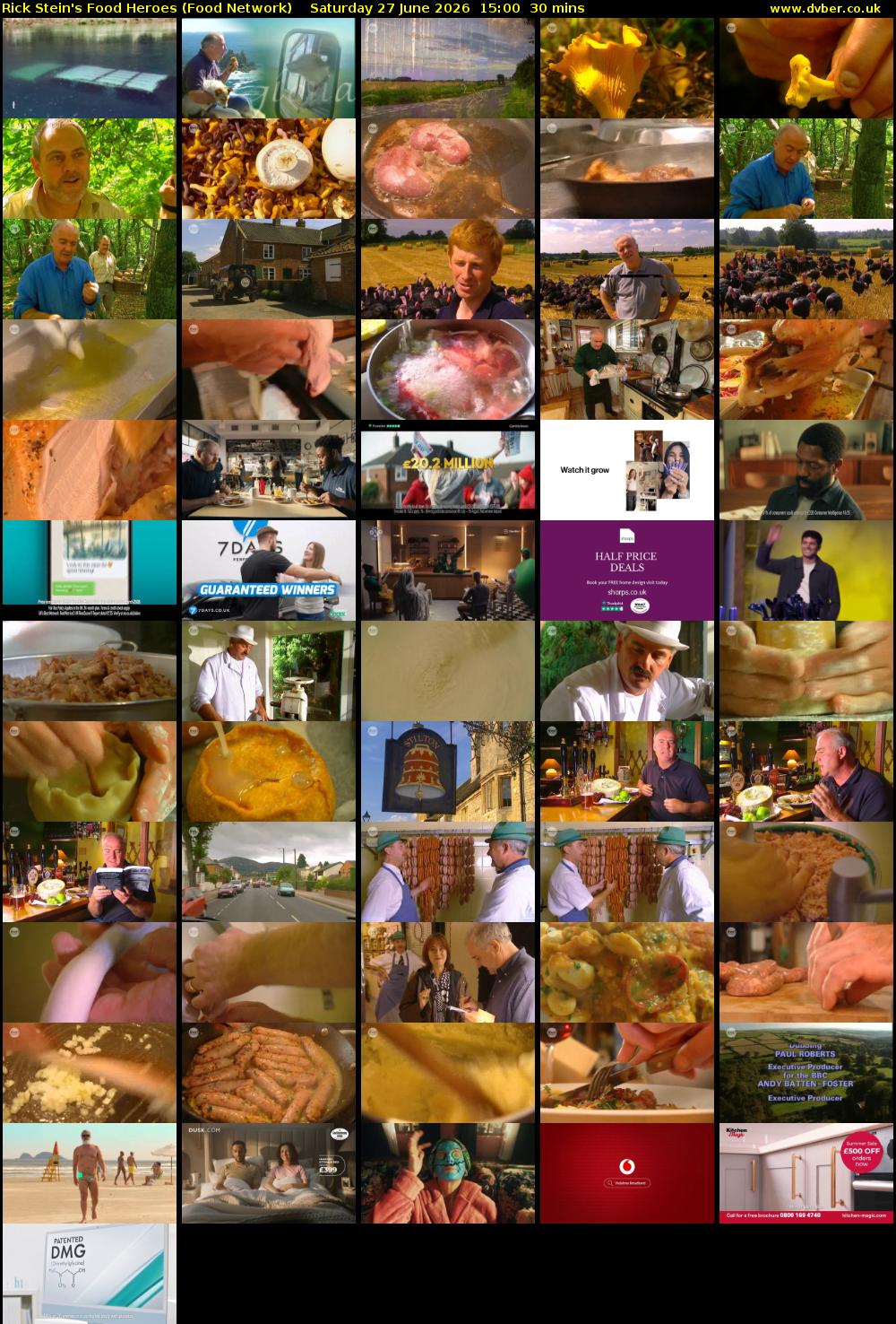 Rick Stein's Food Heroes (Food Network) Saturday 27 June 2026 15:00 - 15:30