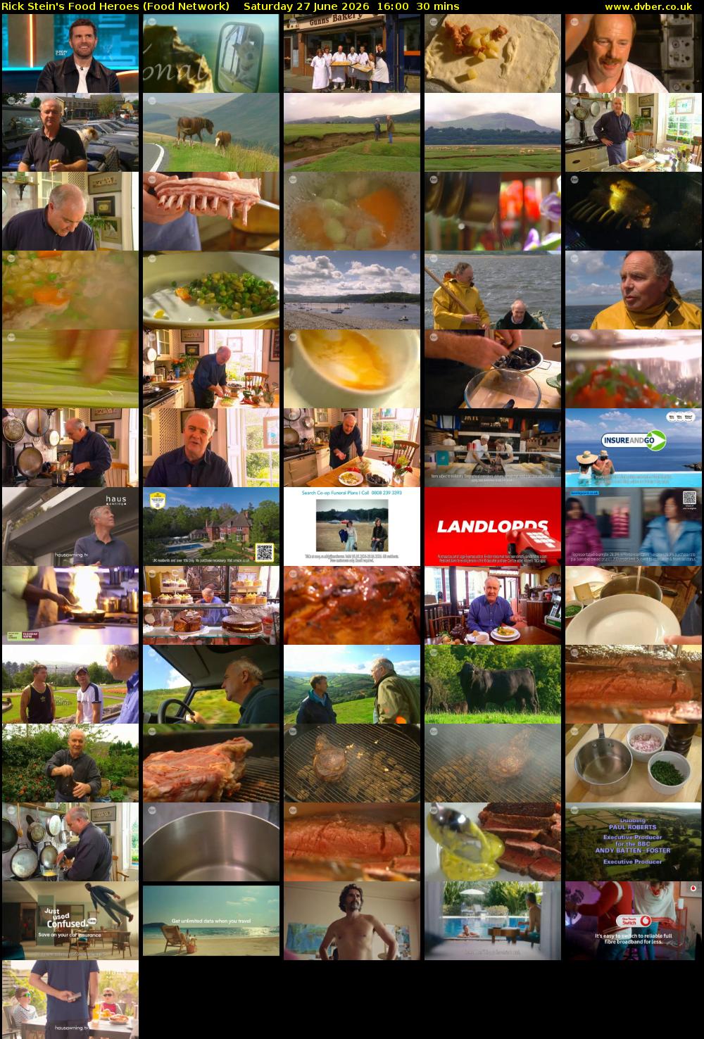 Rick Stein's Food Heroes (Food Network) Saturday 27 June 2026 16:00 - 16:30