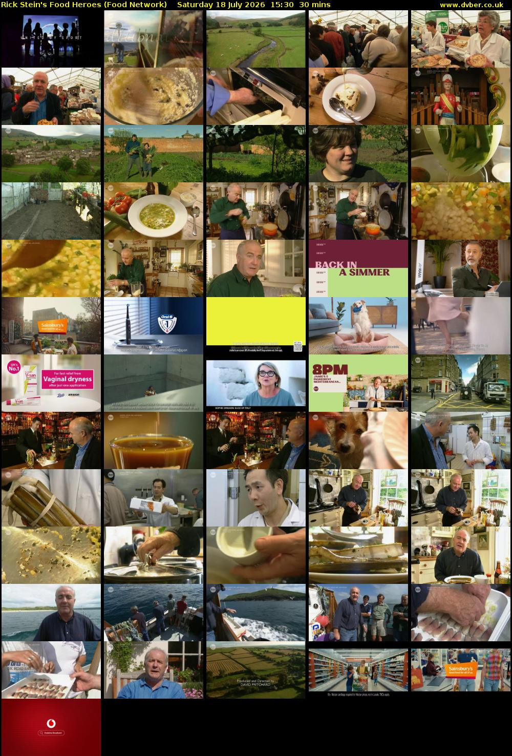 Rick Stein's Food Heroes (Food Network) Saturday 18 July 2026 15:30 - 16:00