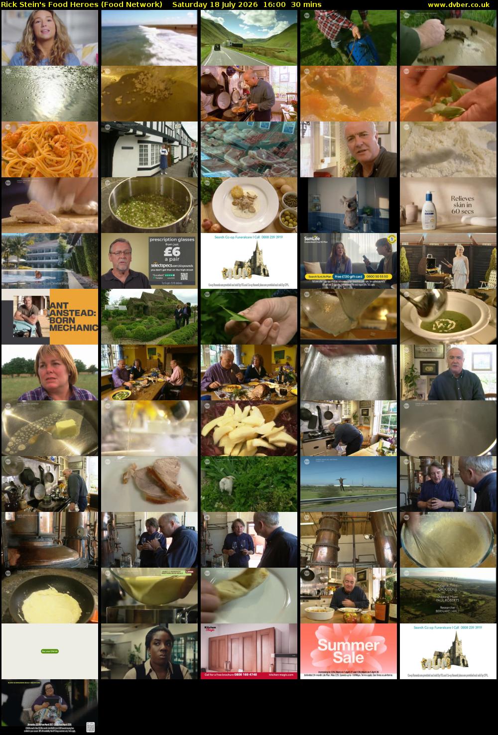 Rick Stein's Food Heroes (Food Network) Saturday 18 July 2026 16:00 - 16:30