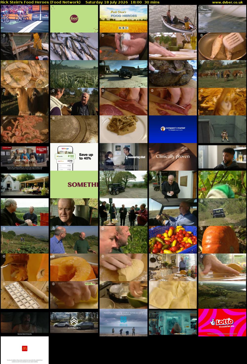 Rick Stein's Food Heroes (Food Network) Saturday 18 July 2026 18:00 - 18:30