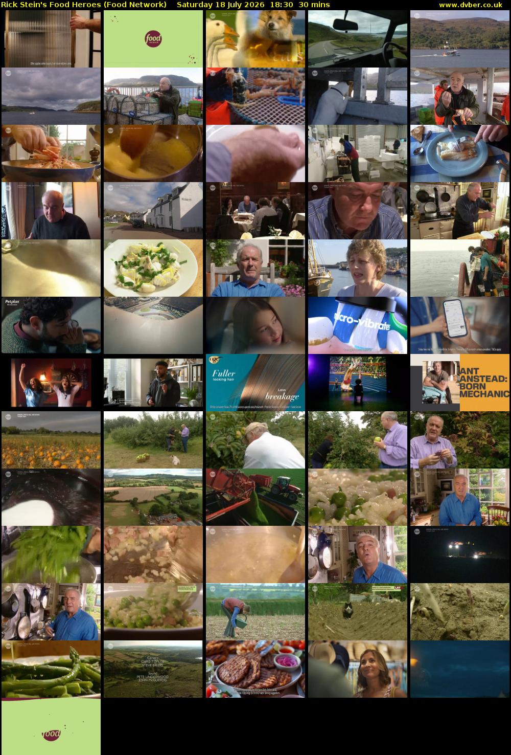 Rick Stein's Food Heroes (Food Network) Saturday 18 July 2026 18:30 - 19:00