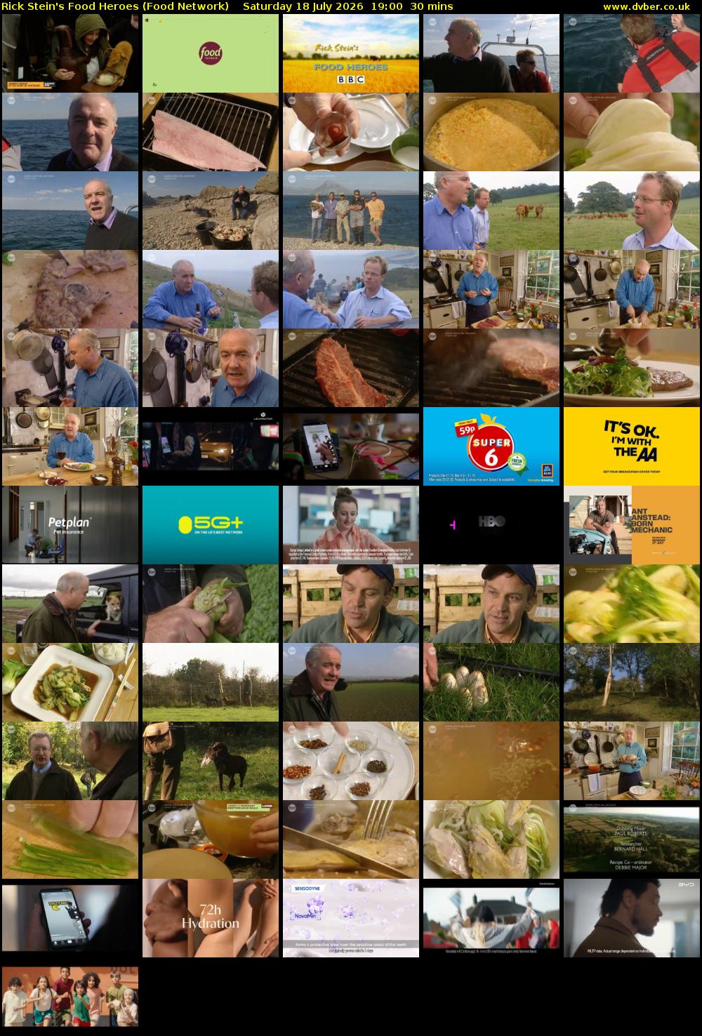 Rick Stein's Food Heroes (Food Network) Saturday 18 July 2026 19:00 - 19:30