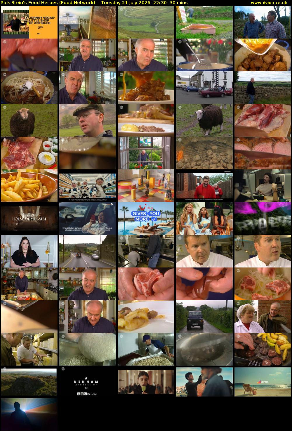 Rick Stein's Food Heroes (Food Network) Tuesday 21 July 2026 22:30 - 23:00