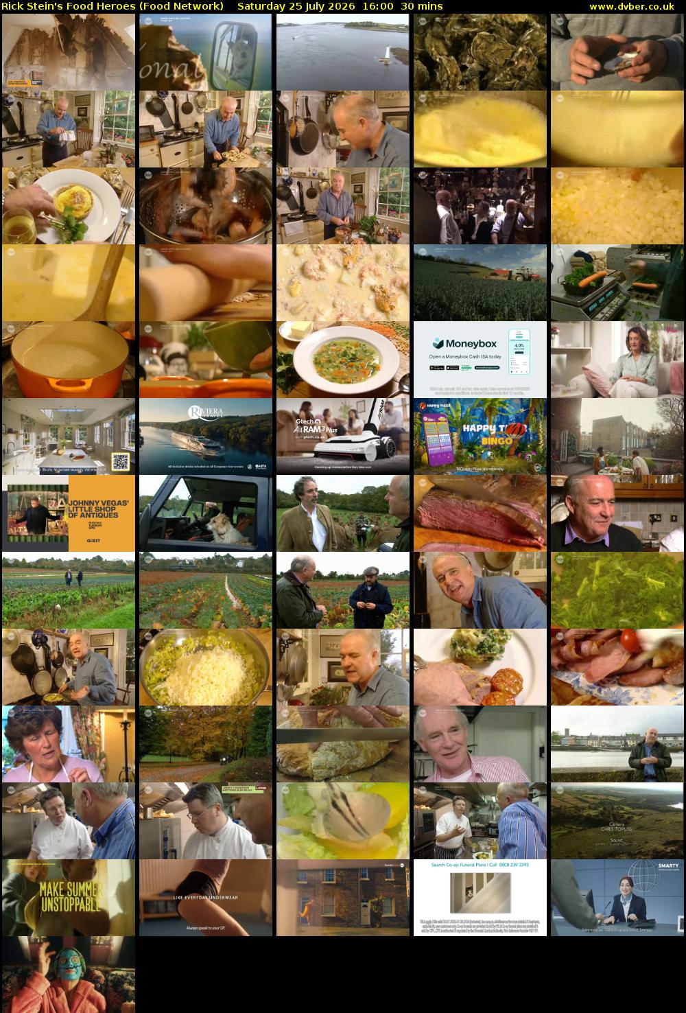 Rick Stein's Food Heroes (Food Network) Saturday 25 July 2026 16:00 - 16:30