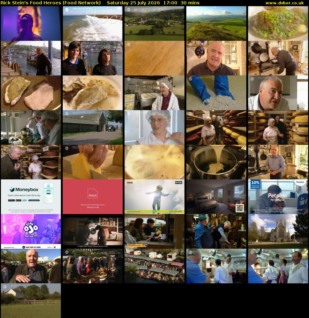 Rick Stein's Food Heroes (Food Network) Saturday 25 July 2026 17:00 - 17:30