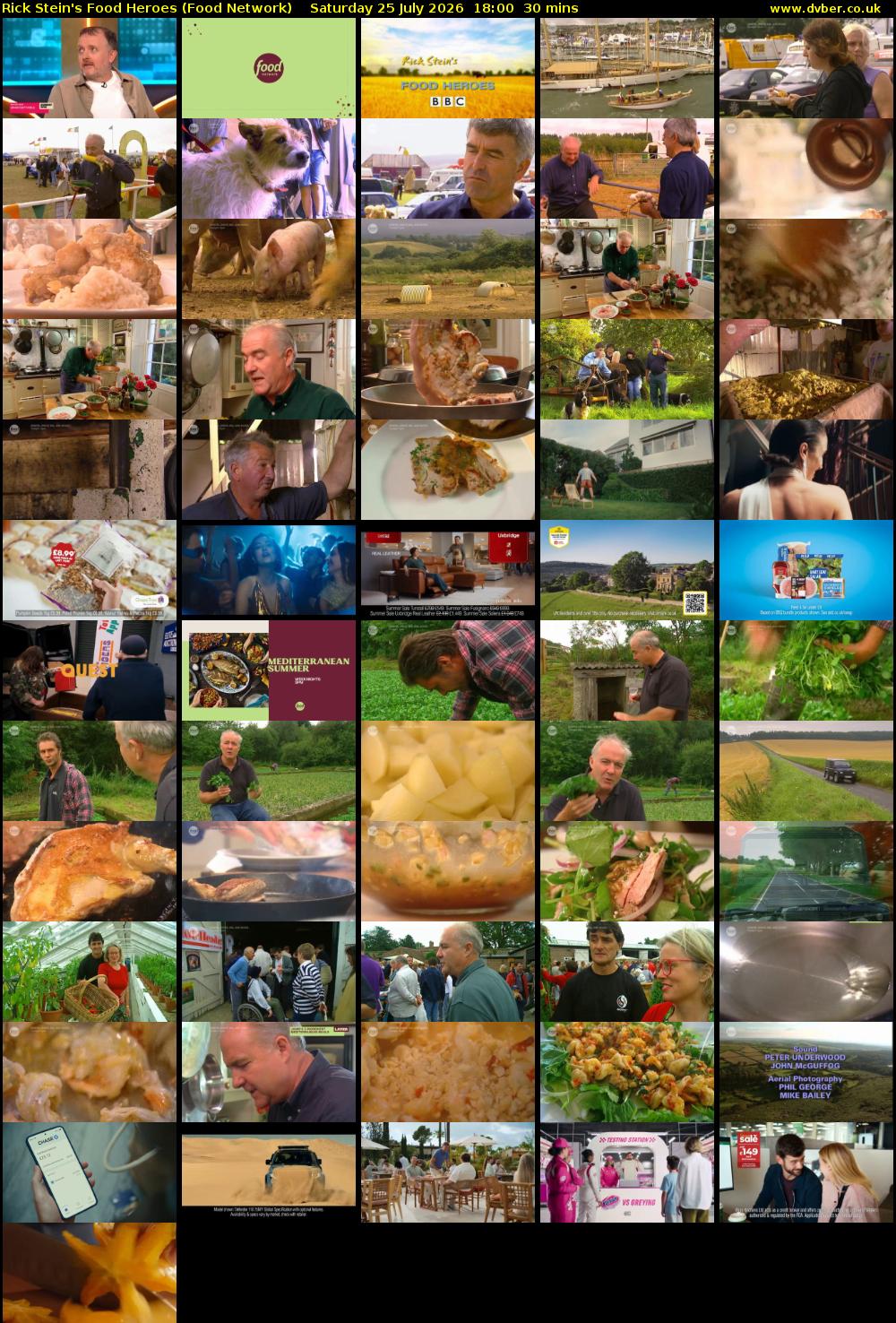 Rick Stein's Food Heroes (Food Network) Saturday 25 July 2026 18:00 - 18:30