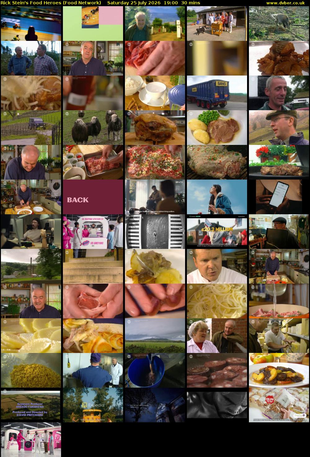 Rick Stein's Food Heroes (Food Network) Saturday 25 July 2026 19:00 - 19:30