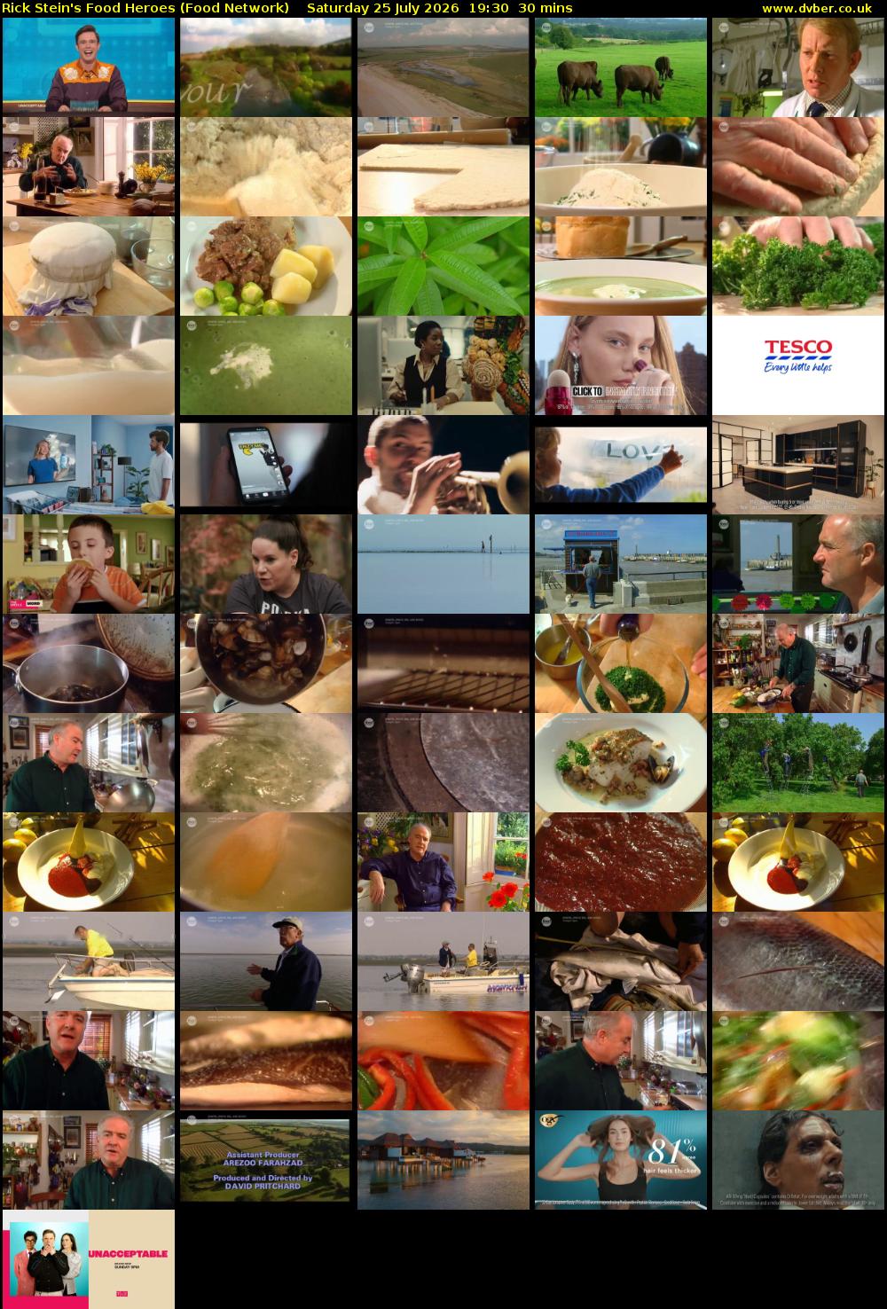 Rick Stein's Food Heroes (Food Network) Saturday 25 July 2026 19:30 - 20:00