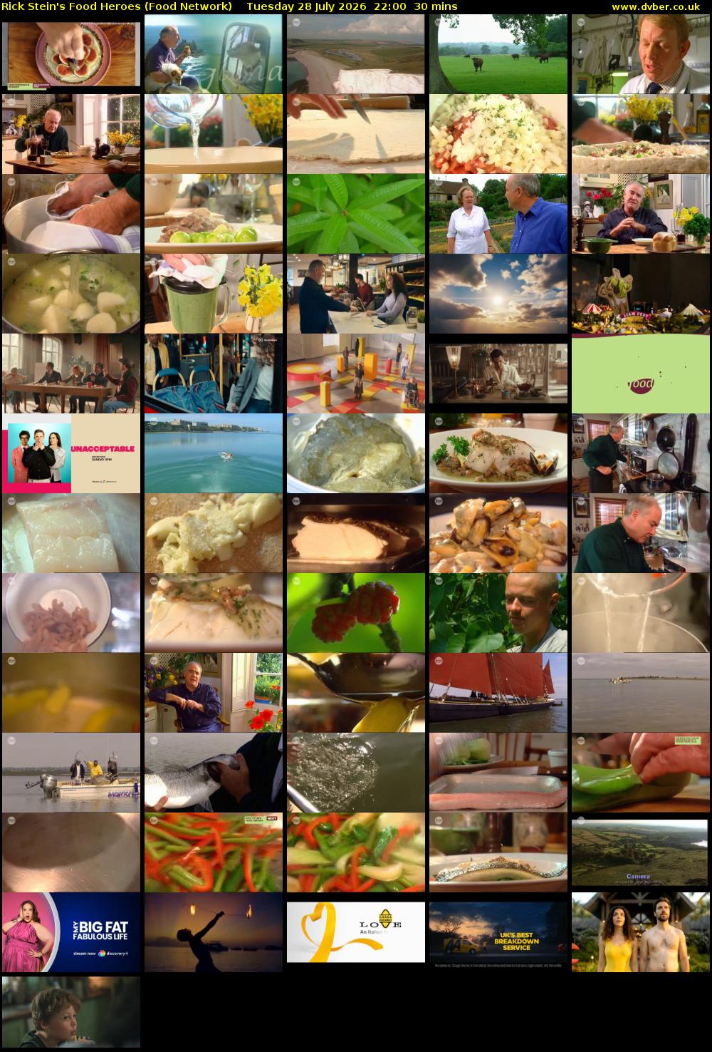 Rick Stein's Food Heroes (Food Network) Tuesday 28 July 2026 22:00 - 22:30