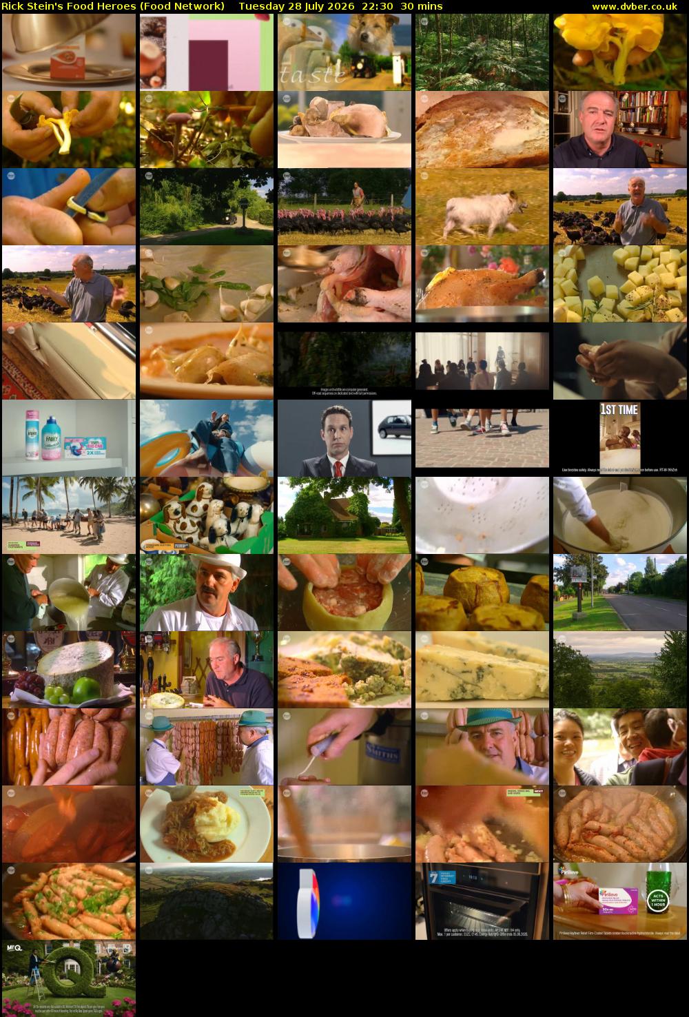 Rick Stein's Food Heroes (Food Network) Tuesday 28 July 2026 22:30 - 23:00