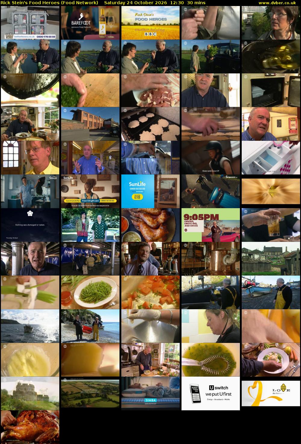 Rick Stein's Food Heroes (Food Network) Saturday 24 October 2026 12:30 - 13:00