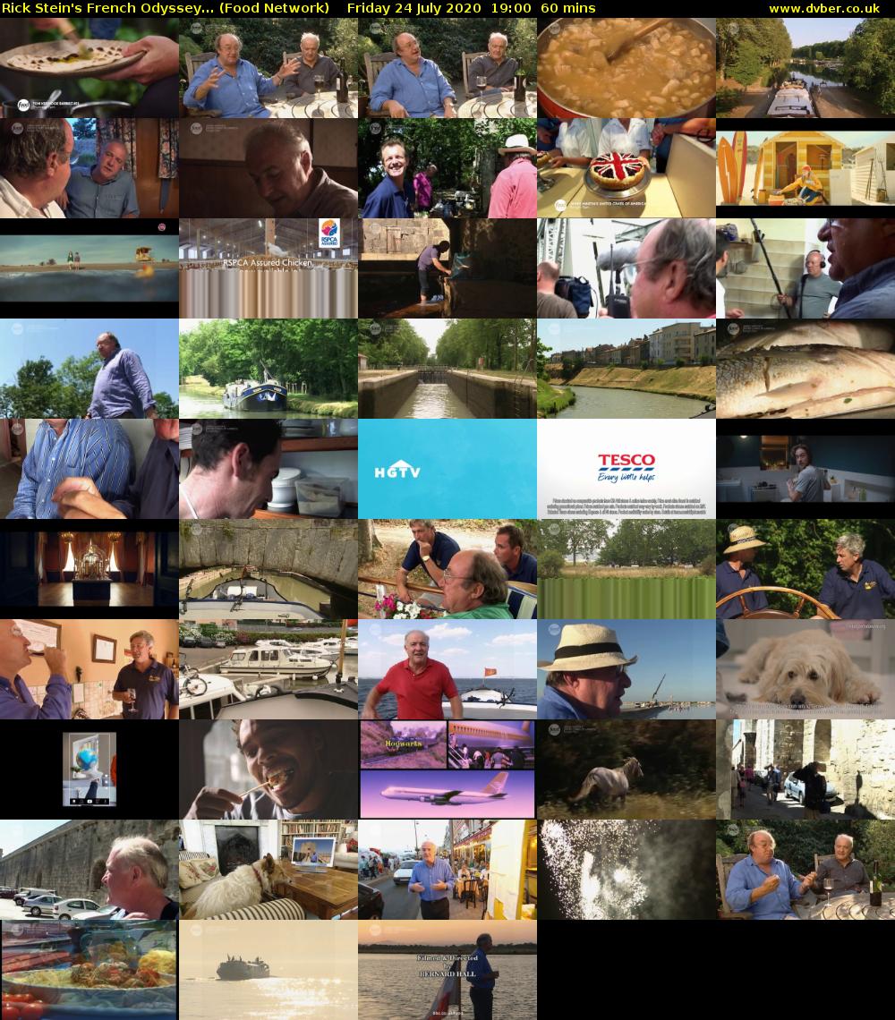 Rick Stein's French Odyssey... (Food Network) Friday 24 July 2020 19:00 - 20:00